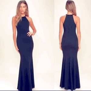 Lulus beaded halter maxi dress